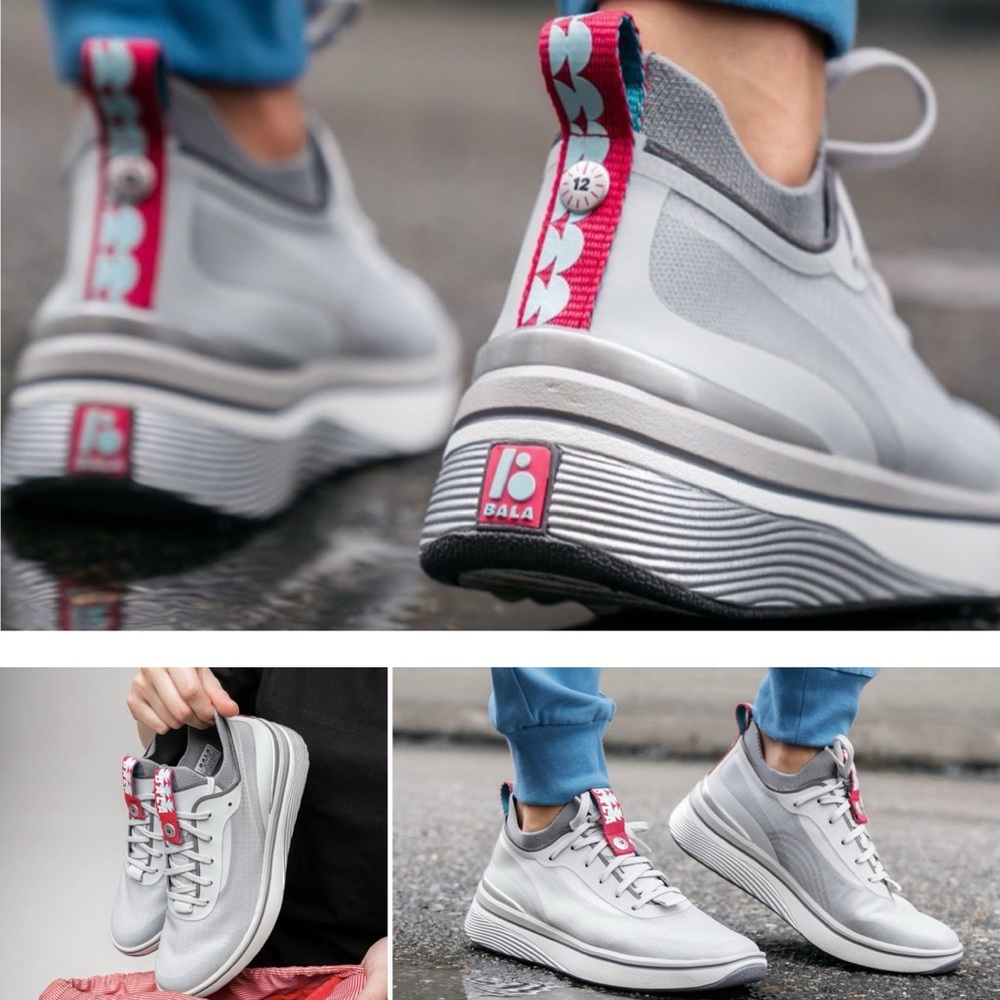 Bala NIB Unisexโ Sizing Twelves Shades of Gray Nursing Athletic Comfort Sneaker